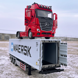 1/24 alliage conteneur cargo simulation logistique transport véhicule modèle voiture remorque semi-remorque conteneur moulé sous pression camion jouets - Product Image 3