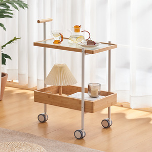 Mesa Auxiliar Móvil para Sofá Zhumei Residence XTC-01 con Almacenamiento y Ruedas para Sala de Estar o Balcón - Product Image 3