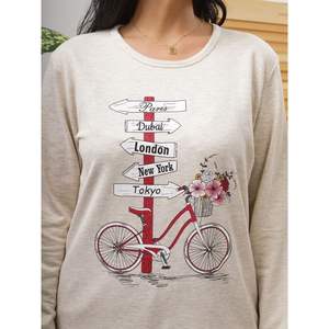 Ensemble de vêtements de nuit d'hiver pour femmes, vente en gros d'usine, molleton de coton brossé, taille élastique, pantalon à boutons, taille 48-66 - Product Image 2