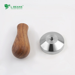 ที่กดกาแฟ L-Beans ขนาด 51/58 มม. ทำจากสแตนเลส ด้ามจับไม้พะยูง สำหรับทำเอสเพรสโซ - Product Image 4