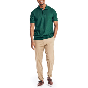 เสื้อโปโลสีเขียวเข้มของผู้ชายโลโก้ตามสั่งผลิตในบังคลาเทศ - Product Image 4