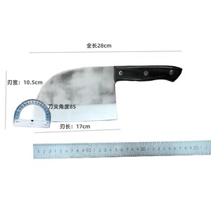 Couteau de cuisine forgé à la main en acier 5cr15mov de 7 pouces, hachoir de chef serbe pour le filetage, la découpe, le <span class=keywords><strong>boucher</strong></span> large avec manche en bois - Product Image 6