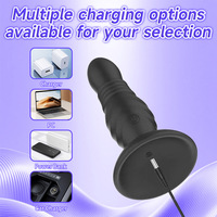 Vibromasseur anal télescopique à commande par application, stimulateur de prostate à poussée pour hommes, avec ventouse, pour la masturbation des hommes gays