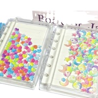 Carnet transparent à paillettes, carnet de comptes DIY, papeterie créative, carnet A7, carnet à paillettes étoiles en acrylique, carnet à paillettes liquides en acrylique