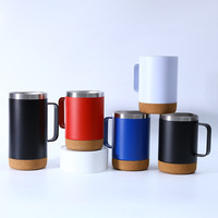 Tasse à café, bière ou eau en acier inoxydable 304 de 320 ml avec fond en bois et poignée, pour sublimation