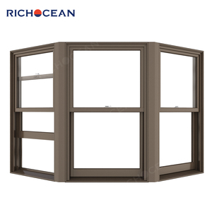 Fenêtre à guillotine en aluminium pour l'extérieur résidentiel Richocean Verre à faible émissivité Ventilation latérale <span class=keywords><strong>fixe</strong></span> Fenêtres en saillie - Product Image 2