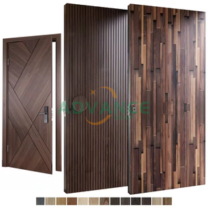 Porte blindée européenne pour maison, porte d'entrée extérieure, porte de sécurité, design moderne, porte en acier et aluminium pour hôtel - Product Image 4