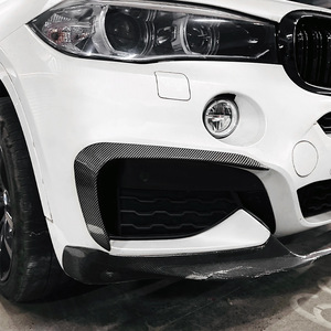 บีเอ็มดับเบิลยู X6 F16 2015 2019 เอ็ม สปอร์ตสติ๊กเกอร์ติดช่องระบายอากาศด้านหน้า ลายคาร์บอนไฟเบอร์ วัสดุ ABS แบบมีกาวในตัว สำหรับตกแต่งภายนอกรถยนต์ - Product Image 3