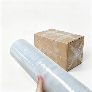 Film d'emballage transparent auto-adhésif <span class=keywords><strong>à</strong></span> haute cohésion, résistant <span class=keywords><strong>à</strong></span> l'humidité, biodégradable <span class=keywords><strong>à</strong></span> 100 %, dérivé de plantes, pour colis industriels - Product Image 1