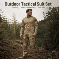 Ensemble de tenue de camouflage tactique à manches longues pour adultes, chasse, camping, OEM ODM personnalisé, ISO CE