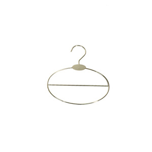 شماعات عرض مناشف معدنية ذهبية طبقة مزدوجة منظم معطف وشاح مربع نمط أنيق بيضاوي الشكل 2 حلقات شماعات معدنية - Product Image 5