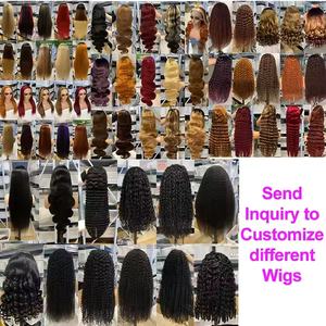 วิกผมแท้แบบไม่ต้องใช้กาว ทรงบ๊อบลอนด์ วิกผมหน้าผากลูกไม้ 13x6 HD  ถอนขนแล้วพร้อม<span class=keywords><strong>ผม</strong></span>เบบี้แฮร์ สำหรับผู้หญิงผิวสี - Product Image 6