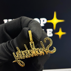 Pendentif personnalisé Hip Hop de luxe, serti de moissanite, collier breloque pour accessoires streetwear style rappeur - Product Image 3