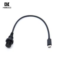 Cable USB Tipo C 2.0 Macho a Hembra de 30 cm, Impermeable, con Cubierta de PVC y Blindaje Trenzado para Escáner de Código de Barras