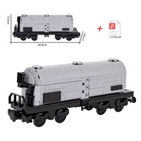 Ensemble de blocs de construction de wagon de train, kit de modèles de wagon de marchandises et de wagon de passagers MOC, blocs de construction DIY