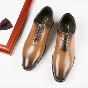 Chaussures pour hommes antidérapantes en cuir, décontractées, pour le travail, avec semelle en caoutchouc, confortables, sûres pour la marche, pour le bureau, usage quotidien - Product Image 2