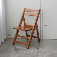 Q-71 Chaises pliantes en bois massif, portables et élégantes, pour appartement, événement, fête, banquet, camping, imperméables