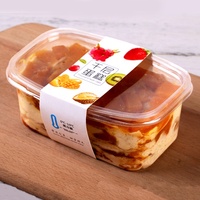 Boîtes à crème glacée Tiramisu de 280ml, pour Dessert, à usage unique, transparentes, pour salade, Mousse, pour gâteaux