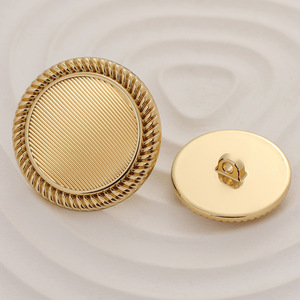 Classici bottoni in metallo a righe semplici in lega con bottoni a mano - Product Image 4