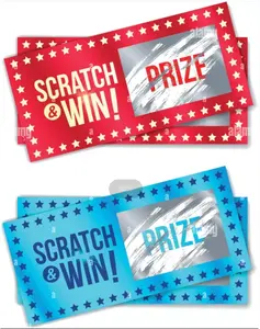 Free Design Benutzer definierter doppelseitiger Druck von hochwertigen Rubbel karten/Win Lottery Ticket Scratch Off Card