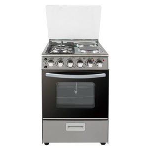 Cuisinière à gaz en acier inoxydable avec four pour intérieur et extérieur, avec 2 brûleurs à gaz et 2 plaques de cuisson - Product Image 4