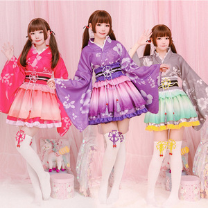 Love Live! Disfraz de Cosplay Yukata Awakening Minami Kotori Maki, Kimono para Mujer, Vestido de Anime Estampado, Conjunto Completo, 82% Tela - Product Image 1