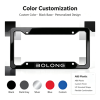 BOLONG Cadre de plaque d'immatriculation en plastique de haute qualité, norme américaine, ABS, support de plaque d'immatriculation pour voitures et camions américains