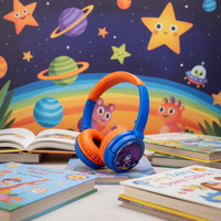 2026 Headphone Anak-Anak Baru dengan Pelindung Telinga Nirkabel Over Ear dengan AAC 450mAh Lucu untuk Musik dan Gaming