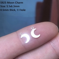 Nouveau Pendentif Mini Lune Forme Or Rempli 14K pour Bijoux Permanents Fabrication Breloques Éclair