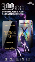 3D 300cc Super X Grand Arc Dentelle Film Haute Aluminium Trempé 9h Verre Protecteur D'écran pour iPhone 16 15 14 13 12 Pro Max 17 Air