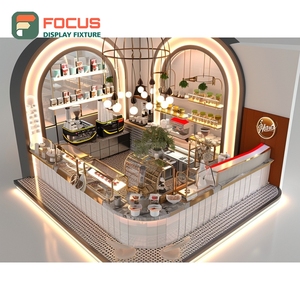 Durable Coffee Merchandise Display Rack Solid Wood Frame Tall Product Area Storefront Coffee Display Rack - Product Image 4