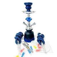 Chicha portable en métal avec accessoires, modèle Small Flame Bottle, à tube simple ou double, idéal comme cadeau pour fumeurs