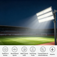 OUTLUX E047 300W Lámpara LED de Alta Potencia para Exteriores, Impermeable IP66, para Campos Deportivos de Fútbol, Estadios, Iluminación de Mástiles Altos