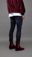 Jeans skinny stretch pour homme, dernier design, style nouveau, peinture délavée, déchiré, 01