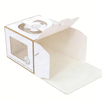 Cajas de Cartón Plegables Personalizadas para Pasteles y Postres, de Grado Alimenticio, con Laminado Mate, Grabado en Relieve, Reciclables, para Regalos