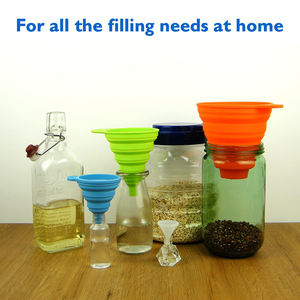 Funil de <span class=keywords><strong>silicone</strong></span> dobrável para cozinha, mini funil pequeno de qualidade alimentar, funil flexível para transferência de líquidos e pós - Product Image 5