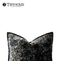 Tiff Home haute qualité écologique vert foncé oreillers coussins velours Pile Texture jeter taie d'oreiller canapé taie d'oreiller 18X18