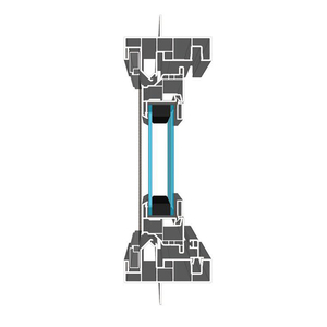 75 loạt uPVC Phễu cửa sổ với đầu mở Trắng Vinyl Vent cửa sổ - Product Image 5