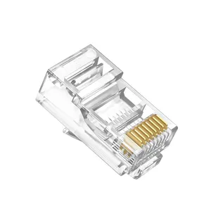 قابس Rj45 أنثى مقاوم للماء عالي الجودة Ftp مدعوم بمقبس قياسي 8P8C Cat6 Rj45 موصل