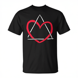 Camiseta con símbolo de triángulo y corazón para el Día de la Adopción Familiar - Product Image 2