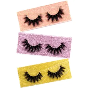 Wholesale with color transparent plastic packaging high quality low price style can be customized faux false lashes for makeup