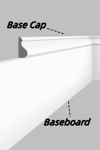 Plinthe en bois de pin radiata apprêté blanc pour la décoration d'appartement - Product Image 6