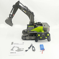 Excavatrice RC HUINA1593 22CH en alliage, modèle électrique de simulation de véhicule d'ingénierie télécommandé de qualité hobby, jouet d'extérieur pour garçons