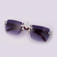 Lunettes de soleil de luxe en moissanite VVS avec verres miroir, design diamant Ice Out, lunettes de mode unisexe, style hip hop club