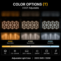 Plafonnier LED linéaire géométrique à 4 cubes, modulaire et connectable, pour garage, atelier et atelier de detailing automobile