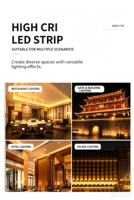 Bande lumineuse LED haute tension 220V, barre lumineuse 5 rangées, 320 LED, extérieur IP20, ABS SMD Ra80, 50000 heures, pour tunnels, ponts et projets d'ingénierie