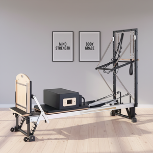 Vendita Diretta: Attrezzatura per Yoga e <span class=keywords><strong>Pilates</strong></span> in Lega di Alluminio, Reformer con Mezzo Trapezio, Equipaggiamento Commerciale per Palestra, <span class=keywords><strong>Pilates</strong></span> Femminile - Product Image 1