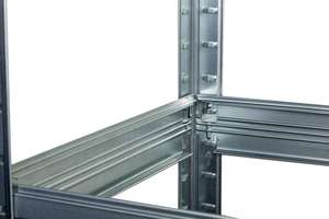 رف تخزين معدني قابل للتعديل من 5 طبقات، رف عرض بدون براغي من الحديد المجلفن الثقيل للمستودعات - Product Image 2