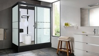 Cabina de Baño Prefabricada Portátil de Lujo Todo en Uno