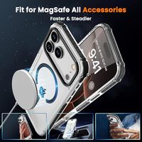 Vente en gros d'usine – Coque magnétique transparente en PC avec logo personnalisé, approvisionnement en vrac, couleur personnalisée, anneau magnétique, coque rigide en PC, Funda PC Magnética